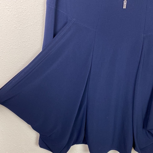 Joseph Ribkoff | Navy Collared Tunic Top  16 - Picture 8 of 10